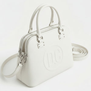 D. CRISTINA - Borsa donna 3 tasche zip tote bag bauletto capiente con tracolla logo 3D