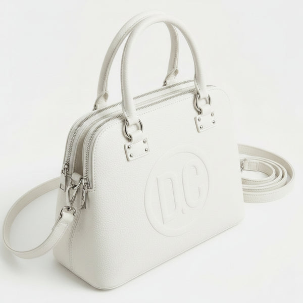 D. CRISTINA - Borsa donna 3 tasche zip tote bag bauletto capiente con tracolla logo 3D
