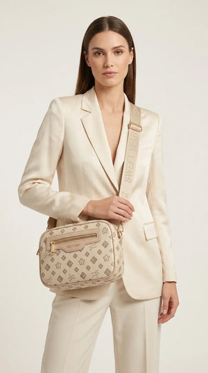 Sweet Years - Borsa firmatazip cerniere logata tracolla donna logo zip tracolla fantasia multi tasche