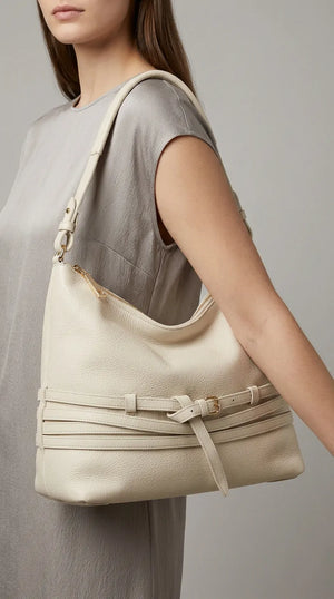 DUDLIN - Borsa donna hobo sacco a spalla tracolla con multi tasche mono manico cinghie