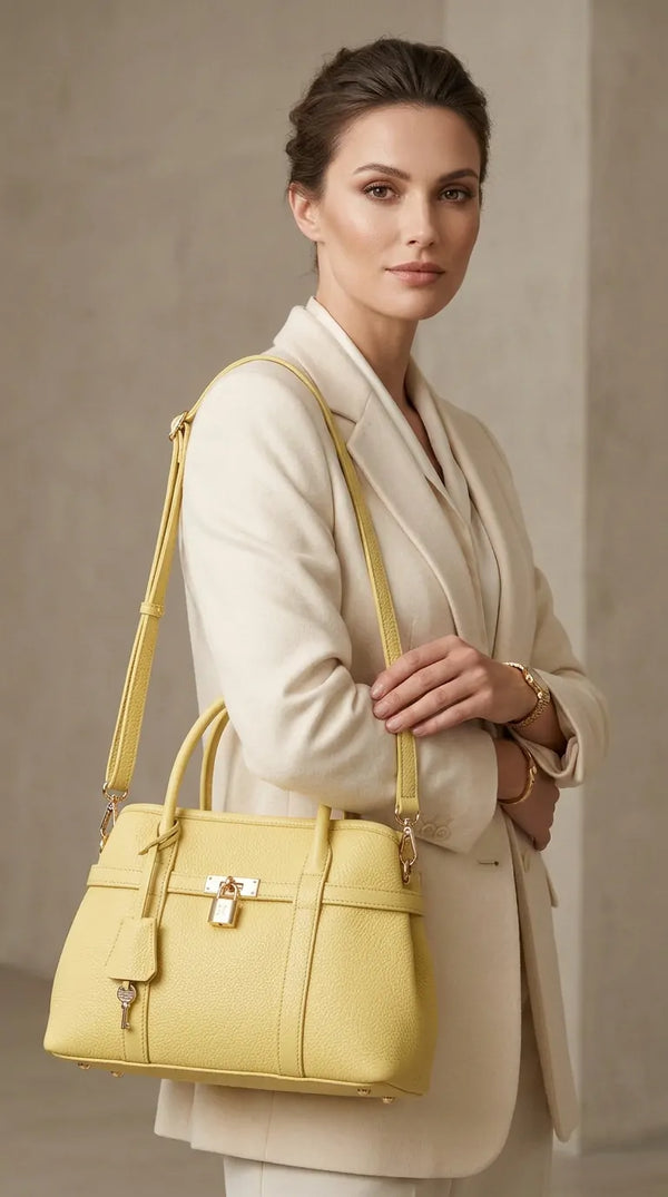DUDLIN - Borsa donna Bauletto con lucchetto elegante tracolla