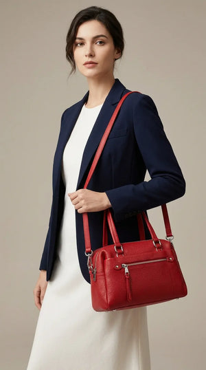 DUDLIN - Borsa donna bauletto a tracolla con multi tasche spalla elegante sportiva
