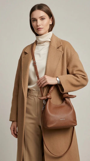Valentini Gino - Borsa spalla nuova Donna tote bag piccola borsetta passeggio con nodi manici