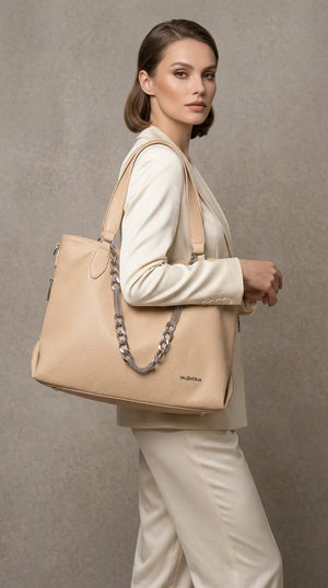 Valentini Gino - Borsa spalla nuova Donna shopping bag Casual 2026 firmata tracolla catena capiente