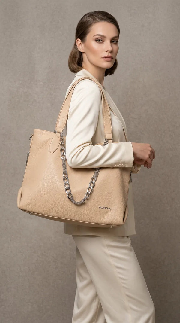 Valentini Gino - Borsa spalla nuova Donna shopping bag Casual 2026 firmata tracolla catena capiente