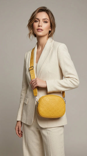 Sweet Years - Borsa multitasche firmata capiente giornaliera borsetta 3 zip 2026 simil pelle pressata logata logo 3d