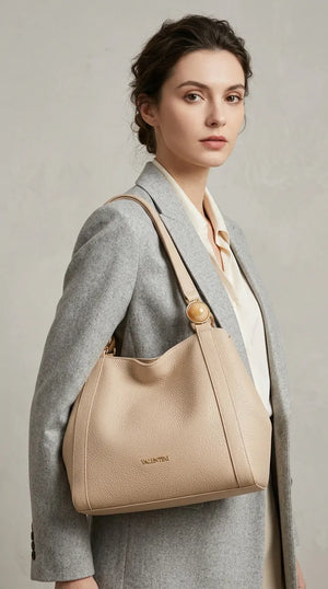 Valentini Gino - Borsa spalla nuova Donna shopping morbida spalla similpelle baule bauletto e tracolla
