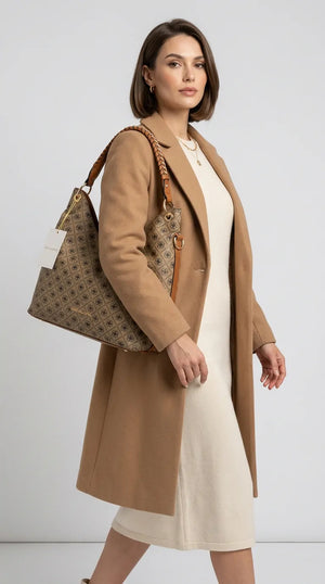 Valentini Gino - Borsa Donna sacco grande Hobo Casual mono manico fantasia logata