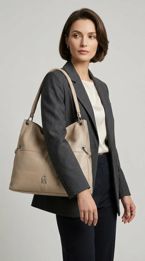 La Salvia - Borsa Donna sacco trasformabile 3in1 grande utility Hobo Casual mono manico catena morbida 2026