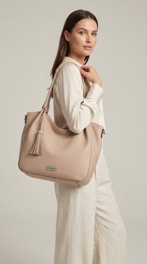 CHARRO - Borsa Donna sacco grande shopping Casual manici intrecciati morbida 2026