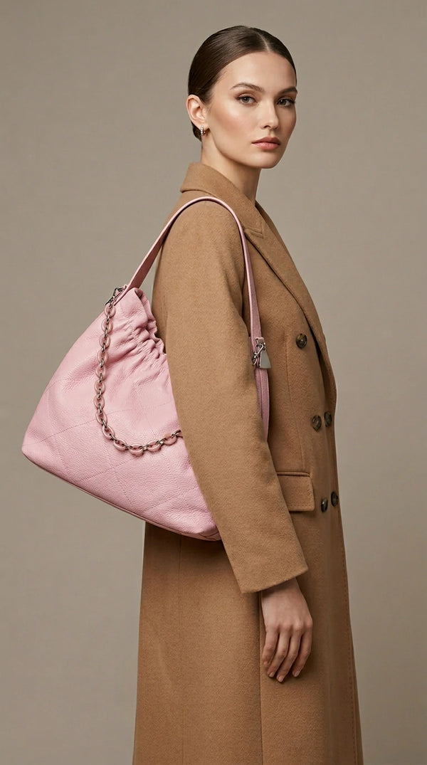 Valentini Gino - Borsa Donna sacco grande Hobo Casual mono manico catena morbida 2026