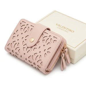 Valentino Creations - portafoglio firmato donna con scatole porta carte donna novità simil pelle idea regalo forato