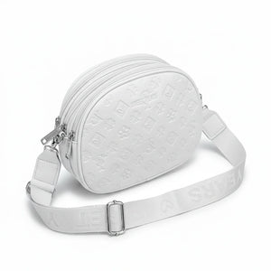 Sweet Years - Borsa multitasche firmata capiente giornaliera borsetta 3 zip 2026 simil pelle pressata logata logo 3d