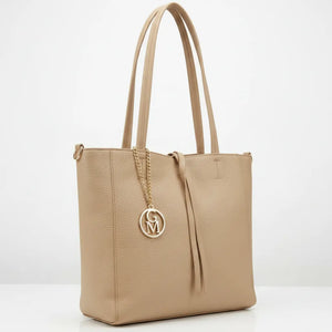 La Tote bag - Borsa 2in1 firmata GYOIAMEA shopping con pochette spalla donna grande simil pelle venata