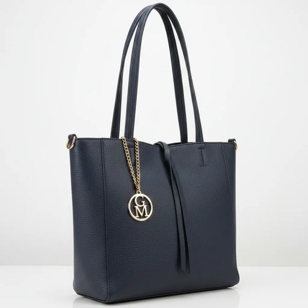 La Tote bag - Borsa 2in1 firmata GYOIAMEA shopping con pochette spalla donna grande simil pelle venata