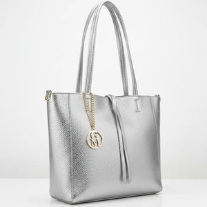 La Tote bag - Borsa 2in1 firmata GYOIAMEA shopping con pochette spalla donna grande simil pelle venata