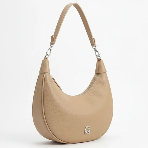 La Duo - Borsa trasformabile 2 in 1 firmata GYOIAMEA mezzaluna a spalla tracolla monomanico rimovibile donna grande simil pelle