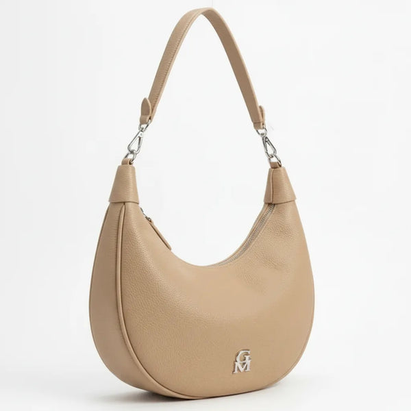 La Duo - Borsa trasformabile 2 in 1 firmata GYOIAMEA mezzaluna a spalla tracolla monomanico rimovibile donna grande simil pelle