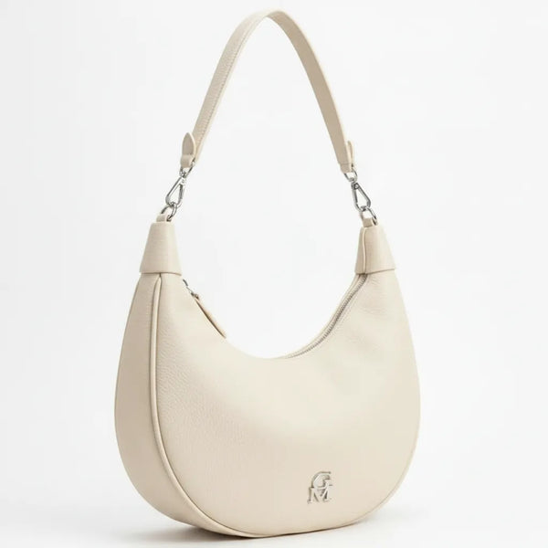 La Duo - Borsa trasformabile 2 in 1 firmata GYOIAMEA mezzaluna a spalla tracolla monomanico rimovibile donna grande simil pelle