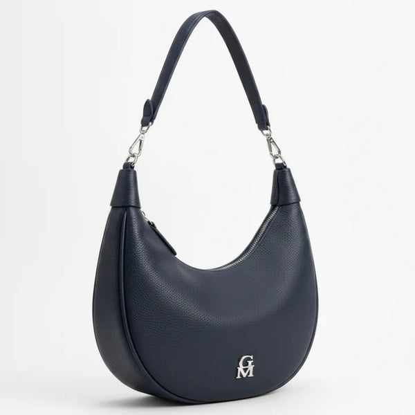 La Duo - Borsa trasformabile 2 in 1 firmata GYOIAMEA mezzaluna a spalla tracolla monomanico rimovibile donna grande simil pelle