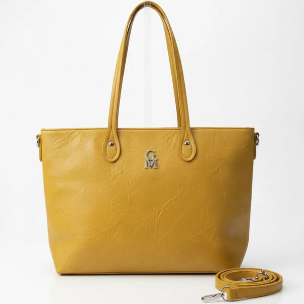 Big - Borsa firmata GYOIAMEA shopping spalla donna grande simil pelle venata