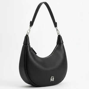 La Duo - Borsa trasformabile 2 in 1 firmata GYOIAMEA mezzaluna a spalla tracolla monomanico rimovibile donna grande simil pelle