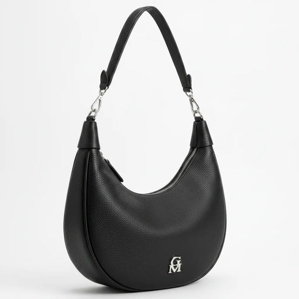 La Duo - Borsa trasformabile 2 in 1 firmata GYOIAMEA mezzaluna a spalla tracolla monomanico rimovibile donna grande simil pelle