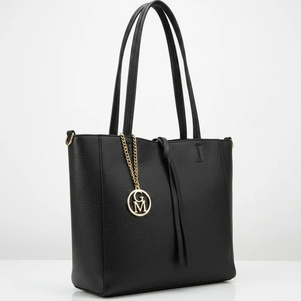 La Tote bag - Borsa 2in1 firmata GYOIAMEA shopping con pochette spalla donna grande simil pelle venata