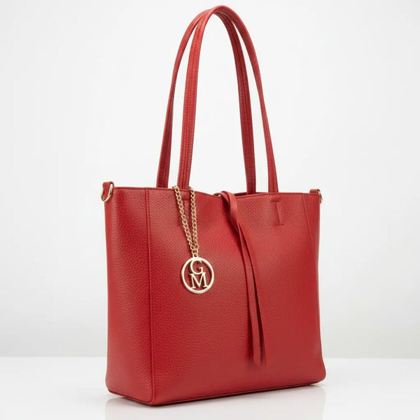 La Tote bag - Borsa 2in1 firmata GYOIAMEA shopping con pochette spalla donna grande simil pelle venata