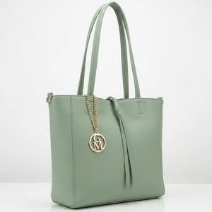 La Tote bag - Borsa 2in1 firmata GYOIAMEA shopping con pochette spalla donna grande simil pelle venata