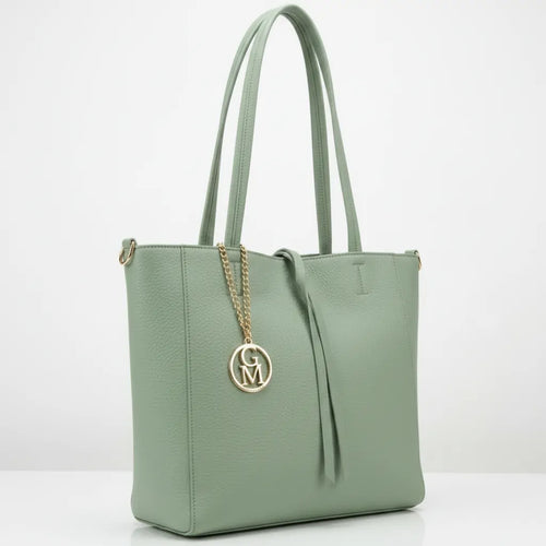 La Tote bag - Borsa 2in1 firmata GYOIAMEA shopping con pochette spalla donna grande simil pelle venata