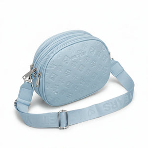 Sweet Years - Borsa multitasche firmata capiente giornaliera borsetta 3 zip 2026 simil pelle pressata logata logo 3d