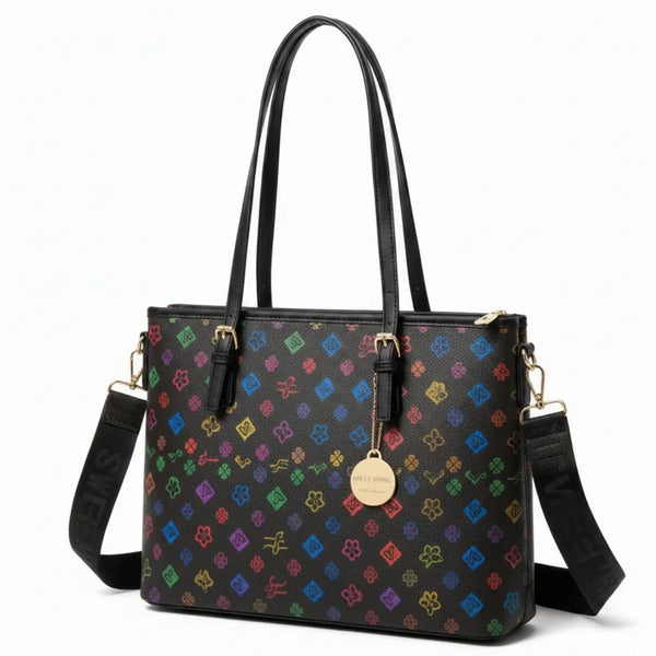 Sweet Years - Borsa shopping spalla simil pelle fantasia Logata