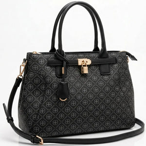 Valentini Gino - Borsa Donna sacco grande tote bag Casual fantasia logata logo bauletto lucchetto