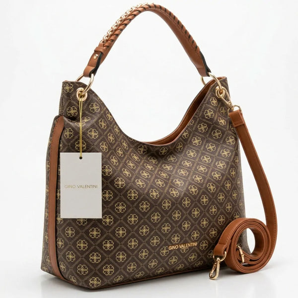 Valentini Gino - Borsa Donna sacco grande Hobo Casual mono manico fantasia logata