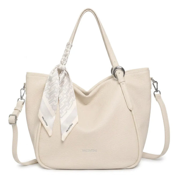 Valentini Gino - Borsa spalla nuova Donna shopping morbida spalla con foulard e tracolla simil pelle