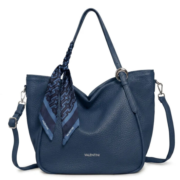 Valentini Gino - Borsa spalla nuova Donna shopping morbida spalla con foulard e tracolla simil pelle
