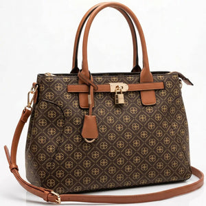 Valentini Gino - Borsa Donna sacco grande tote bag Casual fantasia logata logo bauletto lucchetto