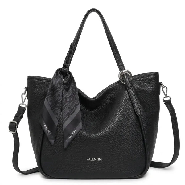 Valentini Gino - Borsa spalla nuova Donna shopping morbida spalla con foulard e tracolla simil pelle
