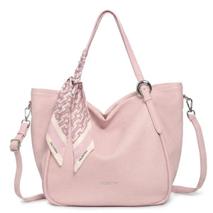 Valentini Gino - Borsa spalla nuova Donna shopping morbida spalla con foulard e tracolla simil pelle