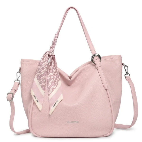 Valentini Gino - Borsa spalla nuova Donna shopping morbida spalla con foulard e tracolla simil pelle