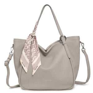 Valentini Gino - Borsa spalla nuova Donna shopping morbida spalla con foulard e tracolla simil pelle