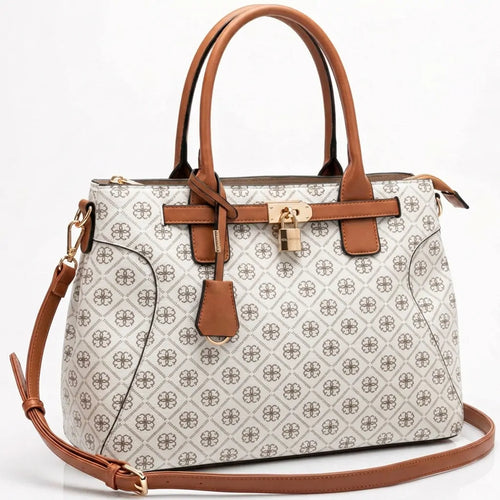 Valentini Gino - Borsa Donna sacco grande tote bag Casual fantasia logata logo bauletto lucchetto