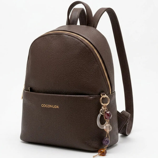 COCONUDA - zaino donna pelle cuoio spalla casual passeggio zainetto