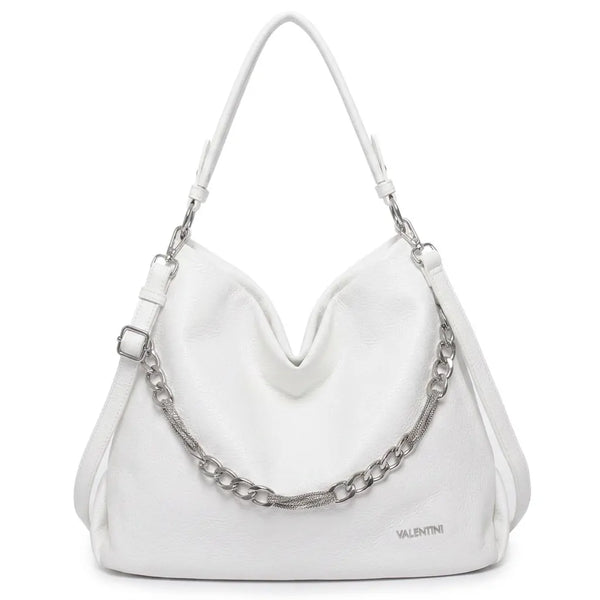 Valentini Gino - Borsa spalla nuova Donna hobo bag sacco secchio con catena mono manico spalla e tracolla