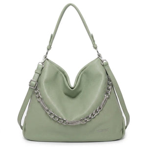 Valentini Gino - Borsa spalla nuova Donna hobo bag sacco secchio con catena mono manico spalla e tracolla