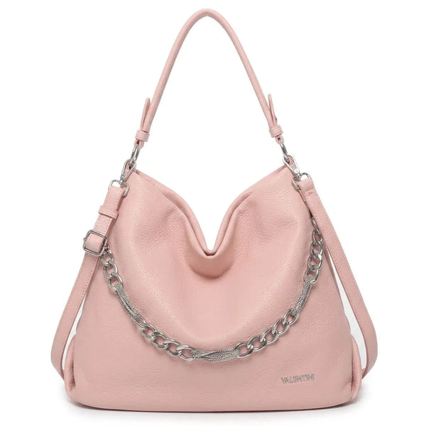 Valentini Gino - Borsa spalla nuova Donna hobo bag sacco secchio con catena mono manico spalla e tracolla