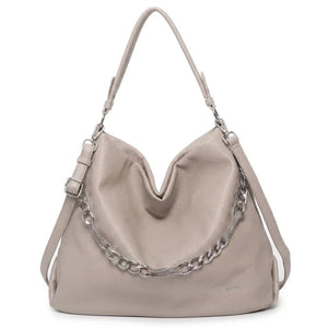 Valentini Gino - Borsa spalla nuova Donna hobo bag sacco secchio con catena mono manico spalla e tracolla