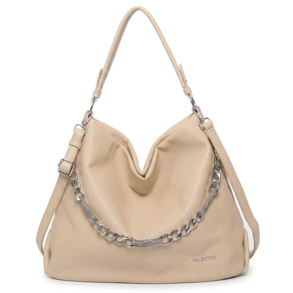 Valentini Gino - Borsa spalla nuova Donna hobo bag sacco secchio con catena mono manico spalla e tracolla