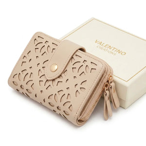 Valentino Creations - portafoglio firmato donna con scatole porta carte donna novità simil pelle idea regalo forato